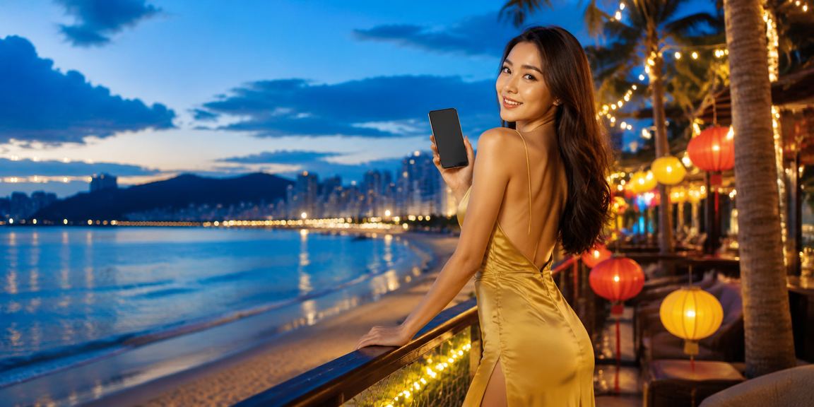 Người dùng Đà Nẵng xem kết quả cá cược thể thao trên điện thoại tại bãi biển