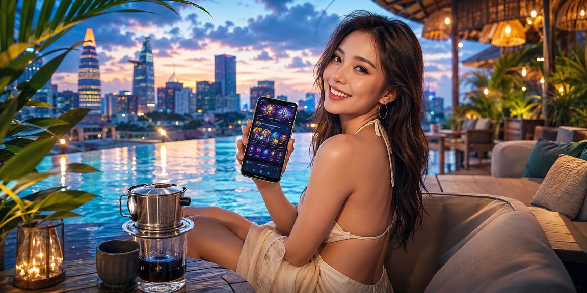 Người chơi Việt Nam tra cứu câu hỏi thường gặp về cá cược trực tuyến tại quán cà phê TP. Hồ Chí Minh